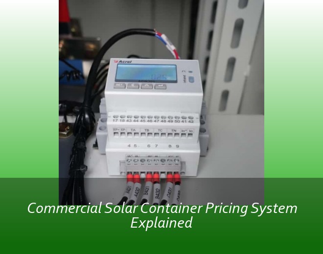 Commercial Solar Container Pricing System Explained